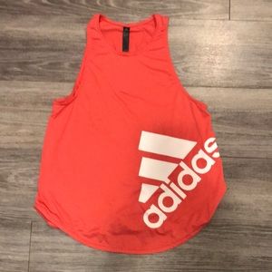 Adias coral colored workout tank top